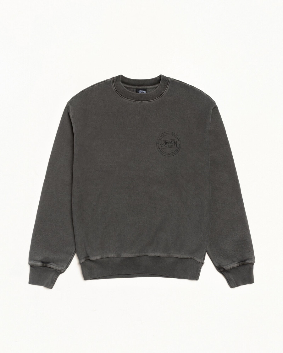stüssy wear crew majica s pigmentiranim barvanjem