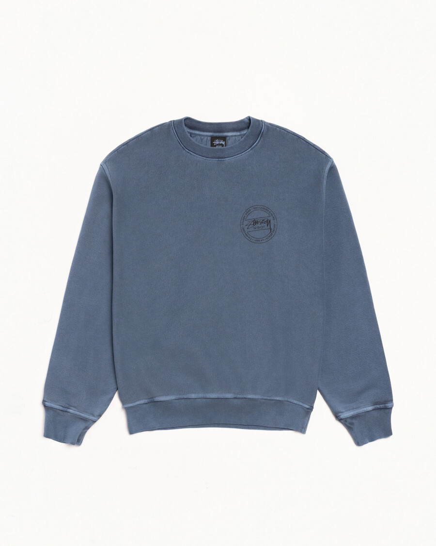 stüssy wear crew majica s pigmentiranim barvanjem