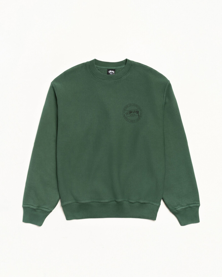 stüssy wear crew majica s pigmentiranim barvanjem