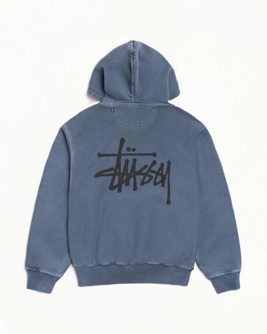 osnovna stüssy pulover s kapuco pigmentirano barvana