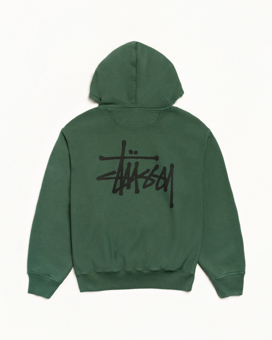 osnovna stüssy pulover s kapuco pigmentirano barvana