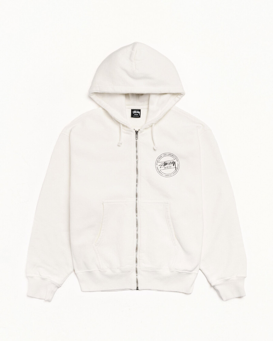 stüssy wear zip hoodie pigment dyed