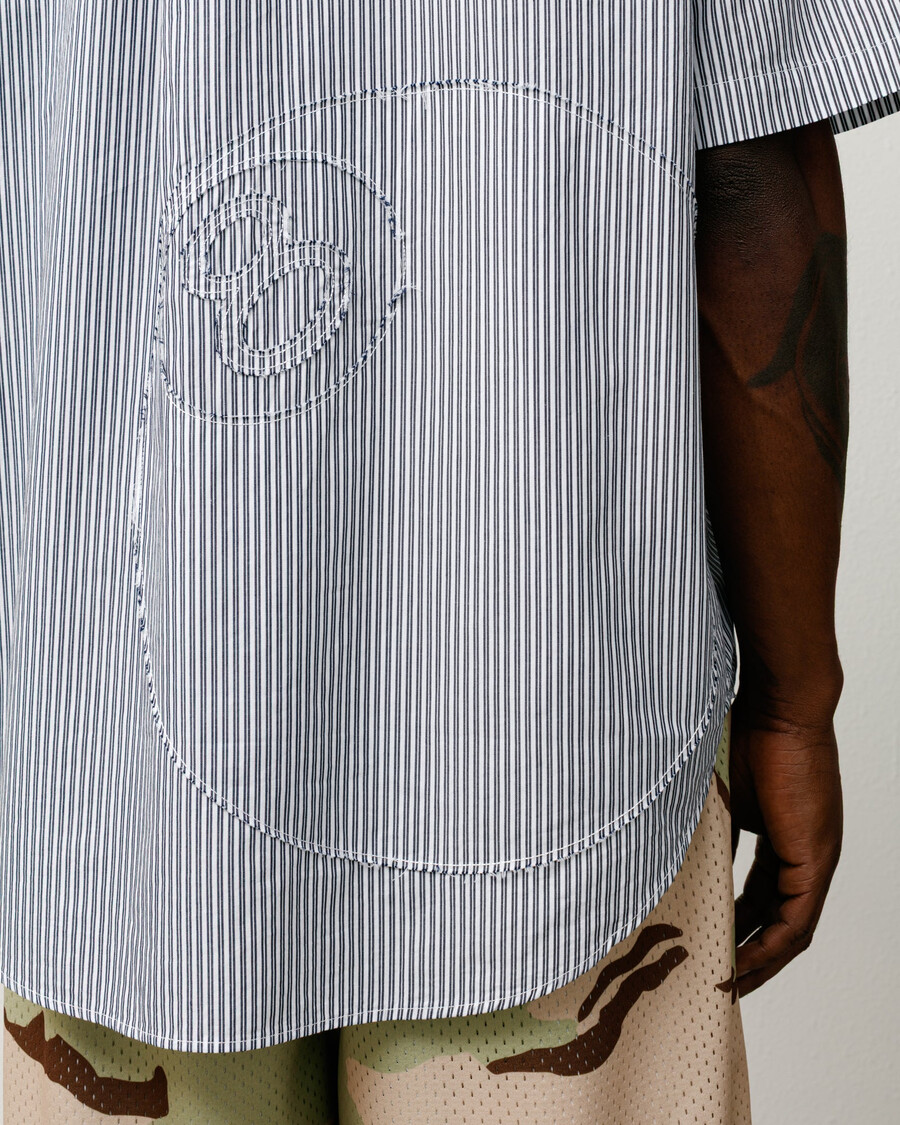 Škatlasta majica ss 8 ball stripe